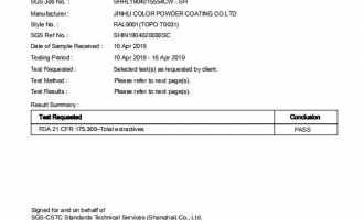 SGS-FDA-compliance-Test-report